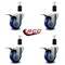 Service Caster 3.5'' Blue Poly Swivel 1-1/2'' Expanding Stem Caster Set Total Lock Brake, 4PK SCC-EXTTL20S3514-PPUB-BLUE-112-4 - alternate 3